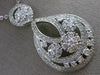 ANTIQUE LARGE 2.60CT DIAMOND 14K WHITE GOLD MILGRAIN FLOWER CLUSTER PENDANT 2075