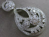 ANTIQUE LARGE 2.60CT DIAMOND 14K WHITE GOLD MILGRAIN FLOWER CLUSTER PENDANT 2075