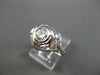 ANTIQUE LARGE .52CT ROUND DIAMOND 18K WHITE GOLD FILIGREE ENGAGEMENT RING #23334