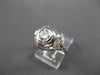 ANTIQUE LARGE .52CT ROUND DIAMOND 18K WHITE GOLD FILIGREE ENGAGEMENT RING #23334