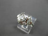 ANTIQUE LARGE .52CT ROUND DIAMOND 18K WHITE GOLD FILIGREE ENGAGEMENT RING #23334