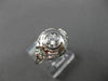 ANTIQUE LARGE .52CT ROUND DIAMOND 18K WHITE GOLD FILIGREE ENGAGEMENT RING #23334