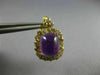 ANTIQUE LARGE 12.20CT DIAMOND & AAA AMETHYST 14K YELLOW GOLD 3D HANGING EARRINGS