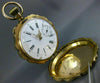ANTIQUE VICTORIAN EXTRA LARGE 14KT YELLOW GOLD 3D FILIGREE POCKET WATCH #26635