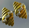 ANTIQUE LARGE 4.78CT DIAMOND & AAA YELLOW TOPAZ 14KT GOLD HANGING DROP EARRINGS
