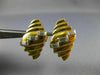 ANTIQUE LARGE 4.78CT DIAMOND & AAA YELLOW TOPAZ 14KT GOLD HANGING DROP EARRINGS