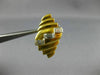 ANTIQUE LARGE 4.78CT DIAMOND & AAA YELLOW TOPAZ 14KT GOLD HANGING DROP EARRINGS