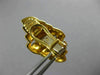 ANTIQUE LARGE 4.78CT DIAMOND & AAA YELLOW TOPAZ 14KT GOLD HANGING DROP EARRINGS