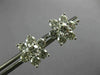 ESTATE LARGE 2.50CT DIAMOND 14KT WHITE GOLD FLOWER STAR SCREW BACK STUD EARRINGS