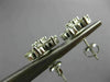 ESTATE LARGE 2.50CT DIAMOND 14KT WHITE GOLD FLOWER STAR SCREW BACK STUD EARRINGS