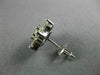 ESTATE LARGE 2.50CT DIAMOND 14KT WHITE GOLD FLOWER STAR SCREW BACK STUD EARRINGS