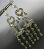 ESTATE EXTRA LARGE 2.40CT DIAMOND 14KT WHITE GOLD HEART LOVE CHANDELIER EARRINGS