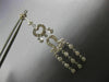 ESTATE EXTRA LARGE 2.40CT DIAMOND 14KT WHITE GOLD HEART LOVE CHANDELIER EARRINGS