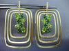 ESTATE 5.64CT DIAMOND & AAA PERIDOT & TSAVORITE 14K YELLOW GOLD HANGING EARRINGS