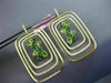 ESTATE 5.64CT DIAMOND & AAA PERIDOT & TSAVORITE 14K YELLOW GOLD HANGING EARRINGS