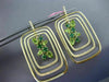 ESTATE 5.64CT DIAMOND & AAA PERIDOT & TSAVORITE 14K YELLOW GOLD HANGING EARRINGS