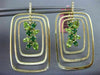 ESTATE 5.64CT DIAMOND & AAA PERIDOT & TSAVORITE 14K YELLOW GOLD HANGING EARRINGS