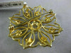 ANTIQUE LARGE 1.51CT DIAMOND 14KT YELLOW GOLD FLOWER ETOILE FILIGREE BROOCH PIN