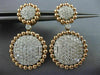 ESTATE LARGE 2.74CT DIAMOND 14KT ROSE GOLD 3D CLUSTER CIRCULAR HANGING EARRINGS