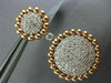 ESTATE LARGE 2.74CT DIAMOND 14KT ROSE GOLD 3D CLUSTER CIRCULAR HANGING EARRINGS