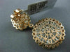 ESTATE LARGE 2.74CT DIAMOND 14KT ROSE GOLD 3D CLUSTER CIRCULAR HANGING EARRINGS