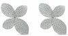 ESTATE LARGE 2.90CT DIAMOND 18KT WHITE GOLD 3D FLOWER LEAF CLASSIC FUN EARRINGS