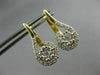 ESTATE .60CT DIAMOND 14KT YELLOW GOLD CLASSIC FLOWER LEVERBACK HANGING EARRINGS