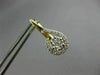 ESTATE .60CT DIAMOND 14KT YELLOW GOLD CLASSIC FLOWER LEVERBACK HANGING EARRINGS