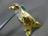 ANTIQUE EXTRA LARGE 1.52CT DIAMOND & AAA RUBY 18K YELLOW GOLD PENGUIN BROOCH PIN