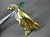 ANTIQUE EXTRA LARGE 1.52CT DIAMOND & AAA RUBY 18K YELLOW GOLD PENGUIN BROOCH PIN