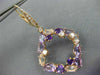 8.60CT DIAMOND & AAA AMETHYST PINK QUARTZ 14KT ROSE GOLD ETOILE HANGING EARRINGS