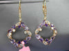 8.60CT DIAMOND & AAA AMETHYST PINK QUARTZ 14KT ROSE GOLD ETOILE HANGING EARRINGS