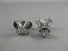 ANTIQUE .16CT DIAMOND BUTTERFLY 3D 18KT WHITE GOLD EARRINGS ELEGANT!! #1780