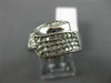 ESTATE WIDE .75CT DIAMOND 14KT WHITE GOLD 3D CLASSIC MULTI ROW ZIGZAG FUN RING