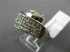 ESTATE WIDE .75CT DIAMOND 14KT WHITE GOLD 3D CLASSIC MULTI ROW ZIGZAG FUN RING
