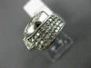 ESTATE WIDE .75CT DIAMOND 14KT WHITE GOLD 3D CLASSIC MULTI ROW ZIGZAG FUN RING