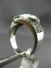 ESTATE WIDE .75CT DIAMOND 14KT WHITE GOLD 3D CLASSIC MULTI ROW ZIGZAG FUN RING