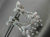 ESTATE LARGE 2.62CT DIAMOND 14KT WHITE GOLD 3D FLOWER BUTTERFLY HANGING EARRINGS