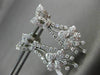 ESTATE LARGE 2.62CT DIAMOND 14KT WHITE GOLD 3D FLOWER BUTTERFLY HANGING EARRINGS