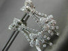 ESTATE LARGE 2.62CT DIAMOND 14KT WHITE GOLD 3D FLOWER BUTTERFLY HANGING EARRINGS