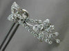 ESTATE LARGE 2.62CT DIAMOND 14KT WHITE GOLD 3D FLOWER BUTTERFLY HANGING EARRINGS