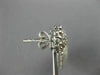 ESTATE LARGE 2.94CT DIAMOND 14K WHITE GOLD 3D CLUSTER TEAR DROP HANGING EARRINGS