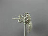 ESTATE LARGE 2.94CT DIAMOND 14K WHITE GOLD 3D CLUSTER TEAR DROP HANGING EARRINGS