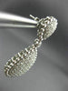 ESTATE LARGE 2.94CT DIAMOND 14K WHITE GOLD 3D CLUSTER TEAR DROP HANGING EARRINGS