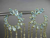 ESTATE LARGE 10CT AAA BLUE TOPAZ 14K YELLOW GOLD FLOWER JOURNEY HANGING EARRINGS