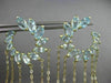 ESTATE LARGE 10CT AAA BLUE TOPAZ 14K YELLOW GOLD FLOWER JOURNEY HANGING EARRINGS