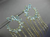 ESTATE LARGE 10CT AAA BLUE TOPAZ 14K YELLOW GOLD FLOWER JOURNEY HANGING EARRINGS