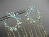 ESTATE LARGE 10CT AAA BLUE TOPAZ 14K YELLOW GOLD FLOWER JOURNEY HANGING EARRINGS