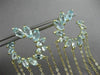ESTATE LARGE 10CT AAA BLUE TOPAZ 14K YELLOW GOLD FLOWER JOURNEY HANGING EARRINGS