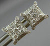 ESTATE .54CT DIAMOND 14K YELLOW GOLD SQUARE CLUSTER FILIGREE SCREW BACK EARRINGS